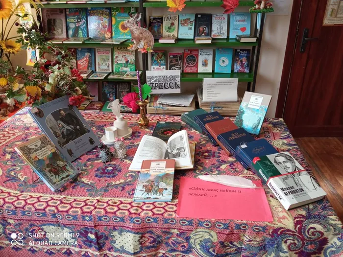 2.Книжная выставка Один меж небом и землей